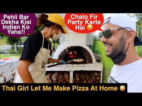 Cooking Thai Pizza With Locals At Home 😜| Road Trip In Thailand 🚘 | Indian Travel To Thailand |