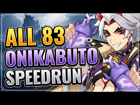 ALL 83 Onikabuto Locations EFFICIENT & FAST ROUTE Genshin Impact Arataki Itto Ascension Material