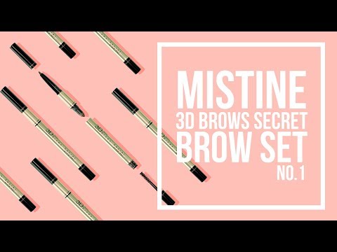 3 in 1 Brow Set | Mistine 3D Brows Secret Brow | Poki Peach