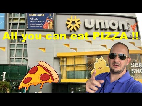 All you can eat PIZZA at Union Mall, Bangkok, Thailand.