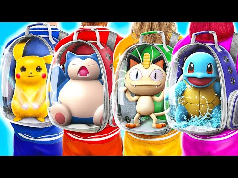 POKEMON in REAL LIFE! How to Sneak Pokemon to School *If Pikachu was a Person by 123GO! CHALLENGE