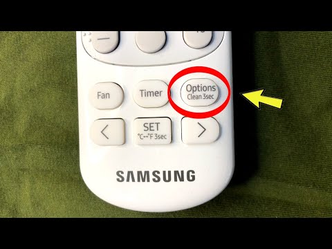 Samsung AC | Options Clean 3 Sec | Fast | 5 step | Quiet | Usage Beep | Clean Filter Reset & Display