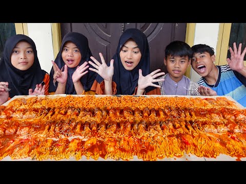 BOCIL PERTAMA KALI COBA‼️ MUKBANG JAMUR ENOKI SAMYANG PEDAS | NOCUTNOEDIT