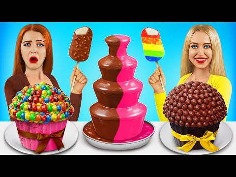 Chocolate Fountain Fondue Challenge | Only Chocolate Sweets & Desserts by RATATA