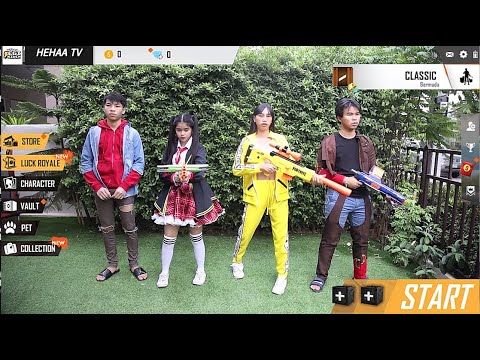 หนังสั้น เกม Free fire  ในชีวิตจริง ภาค 2 คู่จิ้น NerfWar