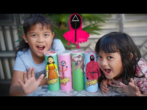 ADA BONEKA SQUID GAME 🥵 LAGI ASYIK BERMAIN – Makan Pringles Squid Game | Salsa and family