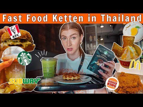 Fast Food Ketten in Thailand probieren 😱 (ANDERS! Mecces, BK, KFC & Co.)