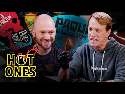 Tony Hawk and Sean Evans Take on the Paqui One Chip Challenge | Hot Ones