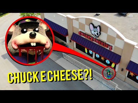 DRONE CATCHES CHUCK E CHEESE AT ABANDONED CHUCK E CHEESE!! (HE CAME AFTER US)