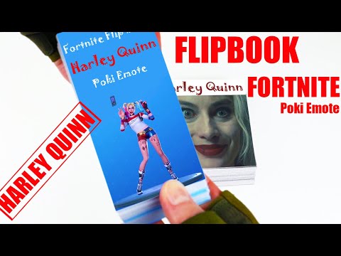 Flip book – Harley Quinn (Birds of Prey) and Fortnite Emote Poki (Pokimane)