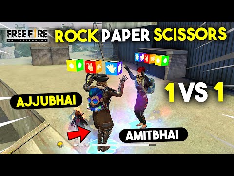 New Emote 1 VS 1 Ajjubhai Vs Amitbhai Rock Paper Scissors Clash Squad Gameplay – Garena Free Fire