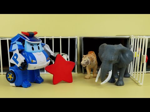 Robocar POLI Shape Game | Learning Shapes with Animals | Toy Play for Kids | Robocar POLI TV