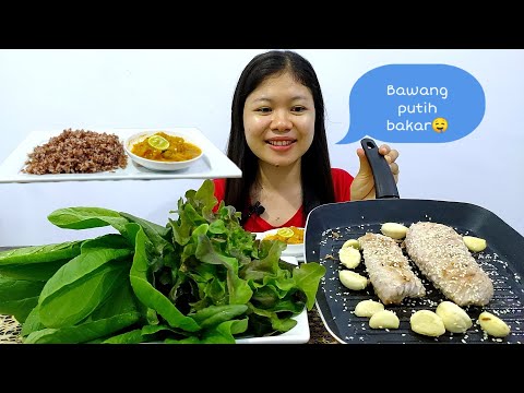 MUKBANG LALAPAN BAWANG PUTIH BAKAR + SAYUR MENTAH