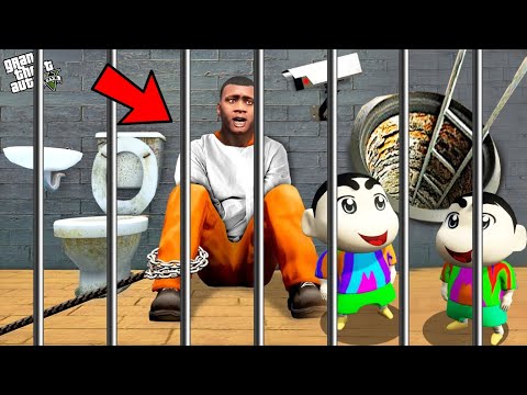 GTA 5 : Shinchan , Pinchan And Franklin Planning To Escape Prison in GTA 5 ! (GTA 5 mods)