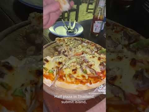 26 January 2023 eat pizza in samed island Thailand