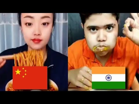 India vs china fast noodles eating challenge | noodles eating | food eating show