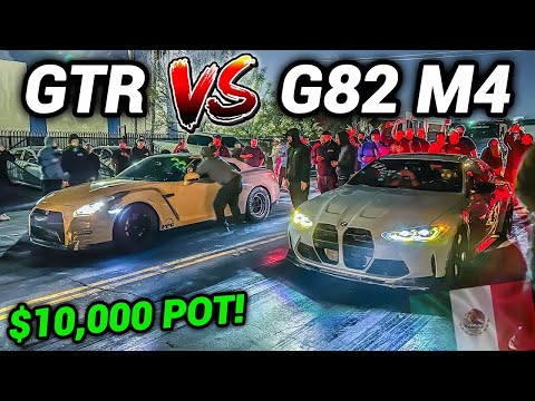 G82 M4 VS GTR DRAG RACE!!! ,000 POT! (Crazy FAST)