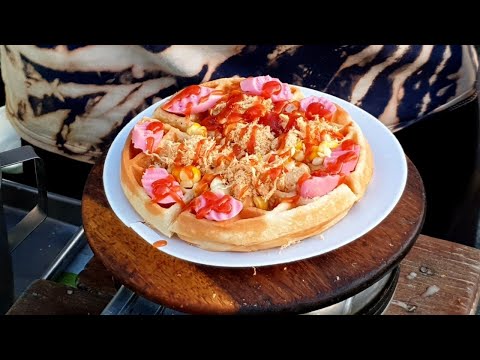 Combination Pizza Waffle | Thailand Street Food