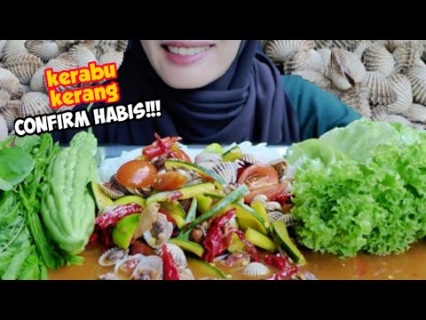 mukbang makan kerabu kerang dengan sayur mentah sedapnya…| kerabu campur | 🇲🇾malaysia vs thailand