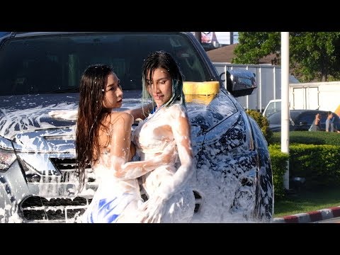 Thai Sexy Car Wash @ thailand fast auto show 2018 4k