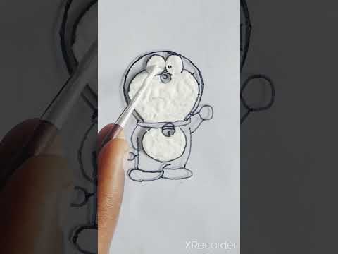 Doraemon glass painting