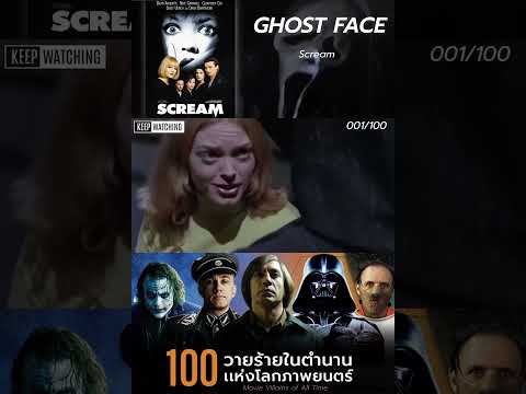 Ghostface 1/100 วายร้ายอมตะตลอดกาลในโลกภาพยนตร์ #shorts
