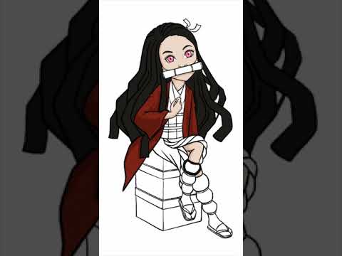 Speed drawing วาดรูป การ์ตูน เนซึโกะ การ์ตูน ดาบพิฆาตอสูร สไตล์ บาร์บี้ สอนวาดรูป วาดการ์ตูน กันเถอะ