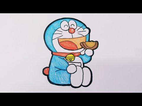 วาดรูป/ระบายสี โดเรม่อน Doraemon/ วาดการ์ตูนน่ารักๆ