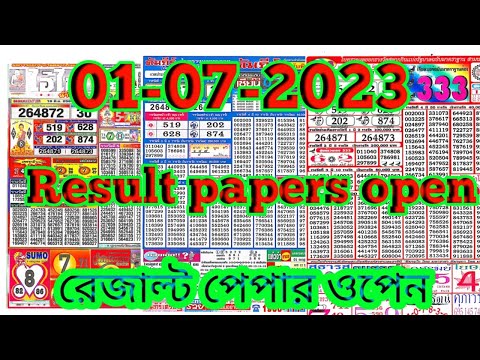 Thailand Lottery Results Paper Open For 1-07-2023 | RESULTS PAPER OPEN THAI LOTTERY| THAI LOTTERY