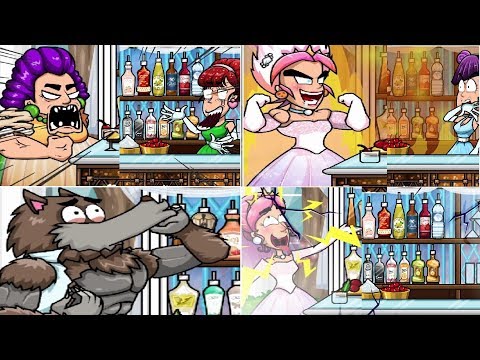 Bartender The Wedding Y8 – All 18 Endings Game, All Reactions, All recipes (Crazy Game)