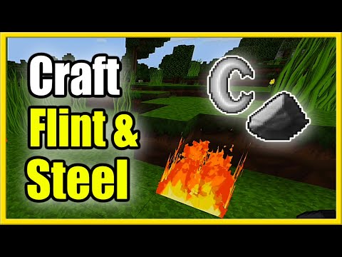 How to make Flint and Steel in Minecraft & Start Fires Fast! (Recipe Tutorial)