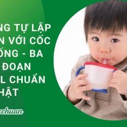 Tập uống tự lập cho con với Cốc tập uống ba giai đoạn Richell chuẩn Nhật